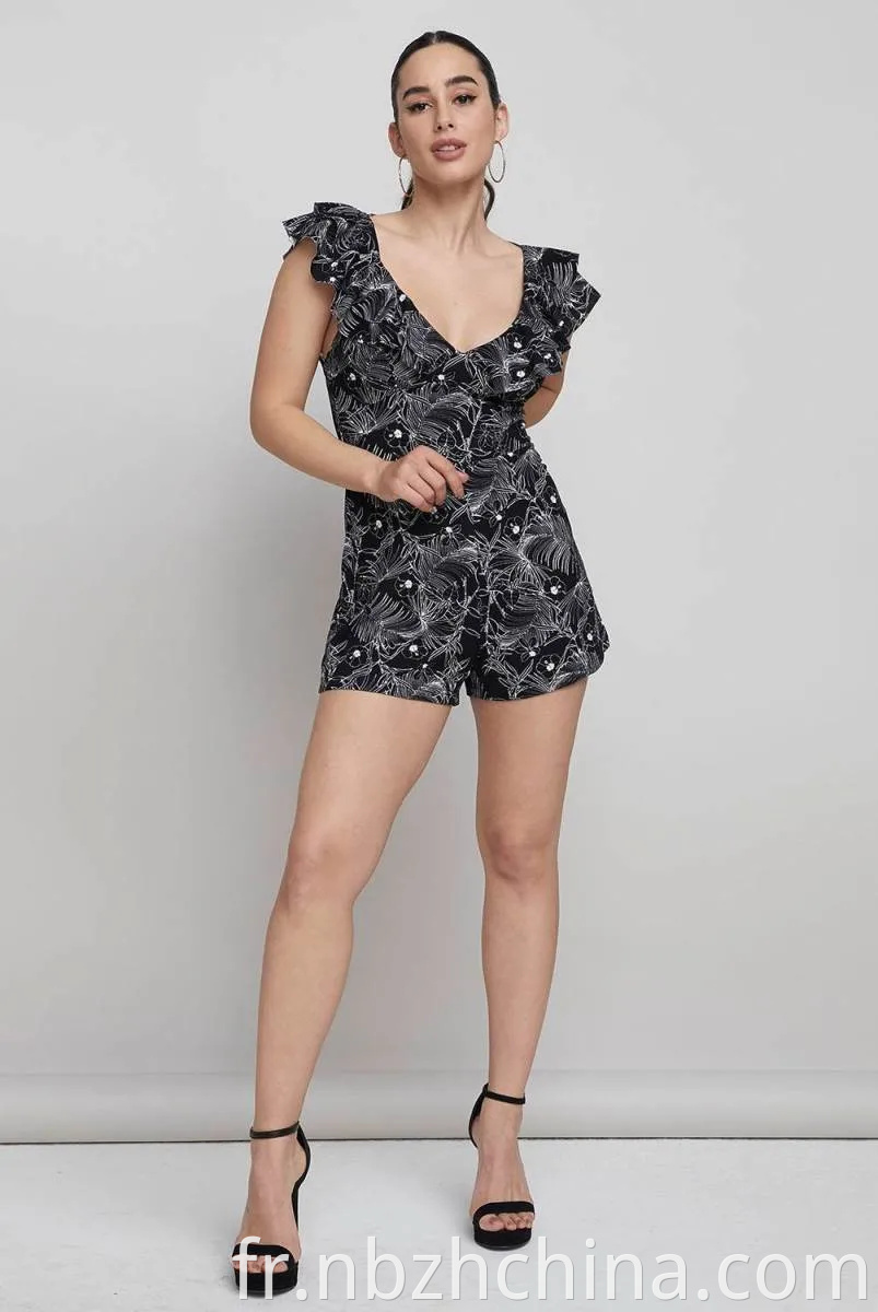 Robe courte imprimée à la mode des femmes